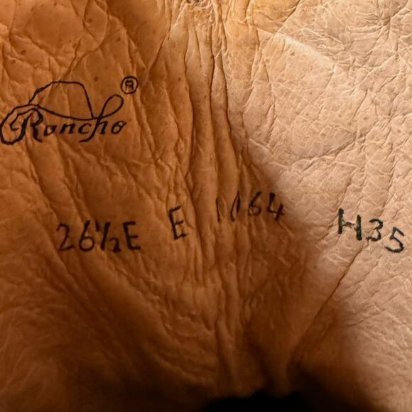 Tan Ostrich Leather Cowboy Boots - Picture 8 of 9